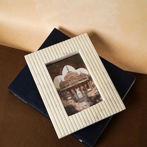 Marble Photo Frame for Classic & Sophisticated Decor, Elegant Stone Picture Frame, Wedding Gift, Home Office Display, Neutral Colors