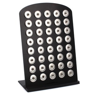 Snap Jewelry Organizer Display, Holds Up To 40 Ginger Charm 18MM 20MM Buttons, Storage Display Board for Organizing Snap Charm Buttons