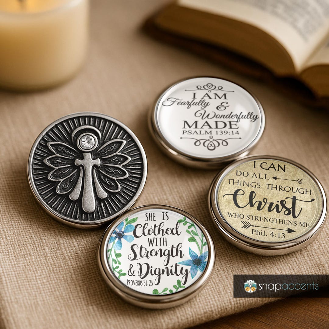 Bible Verse Snap Jewelry 18MM Ginger Charm Christian Scripture Button ...