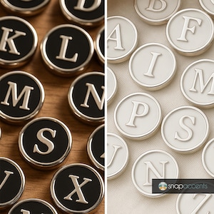 Srebrny wisiorek z literą "Snap Jewelry" w kształcie imbiru, monogram, inicjał alfabetu, 18 mm, guzik, pasuje do personalizowanych bransoletek, naszyjników, breloczków, pierścionków