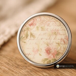 Vintage Floral Snap Schmuck Ingwer Charme 18 MM Antique Flower Script, für austauschbare DIY Zubehör
