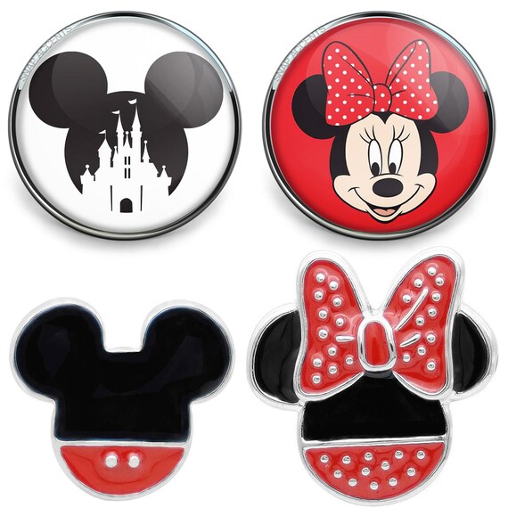 Mickey Minnie Mouse Snap Jewelry Ginger Charm 20MM Disney Button