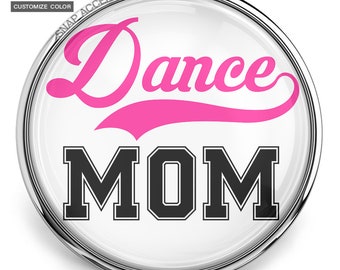Dance Mom Snap Jewelry Charm - 18MM Glass Button With Ginger Magnolia Vine, Choose Colors For Necklaces & Bracelets (Maroon)