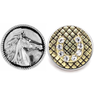 Horse Snap Jewelry Vintage Metal Animal 18MM Antique Ginger Charm Button Fits Women's Customizable Bracelets, Necklaces, Keychains, Rings