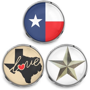 Texas Snap Jewelry, 18MM Ginger Charm Lone Star State Flag USA Button, Fits Women&#39;s Custom Bracelets, Necklaces, Keychains, Rings