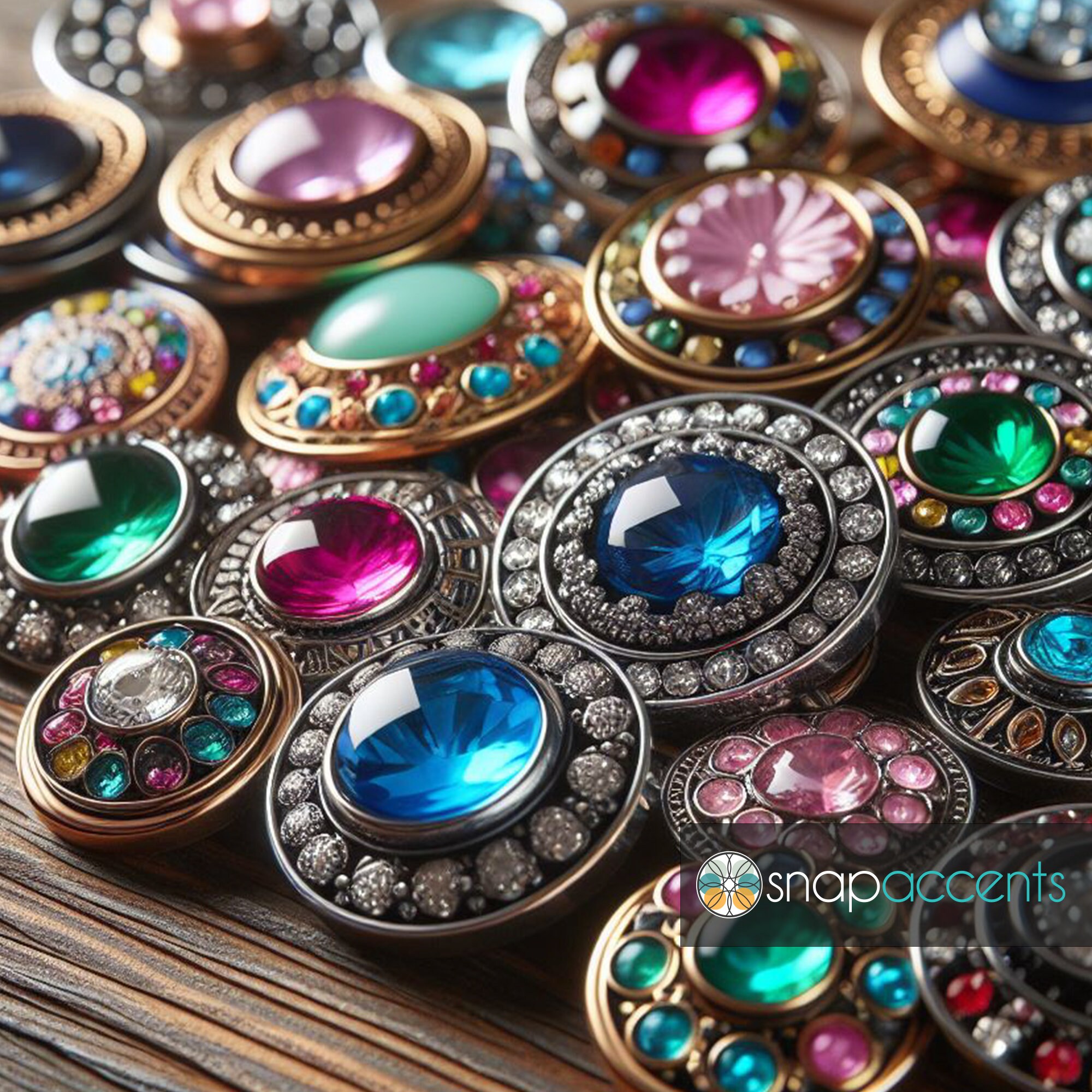 Customizable Leather Snap Keychain - Holds 3 Interchangeable 18mm/20mm Charms, Ginger Charm Included