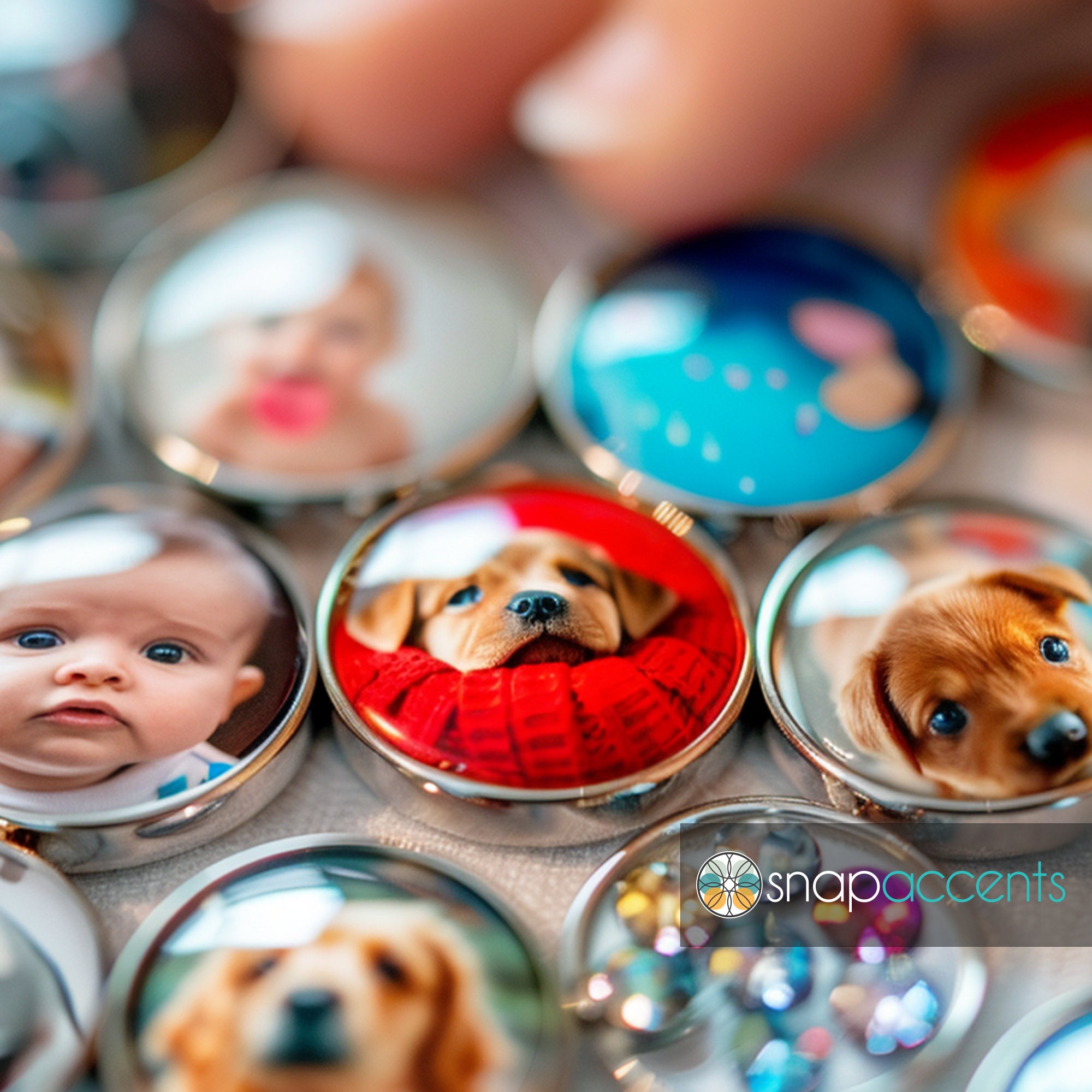 SnapAccents Family Tree Of Life Ginger Charm - 20MM Interchangeable Snap For Bracelets, Necklaces, Keychains