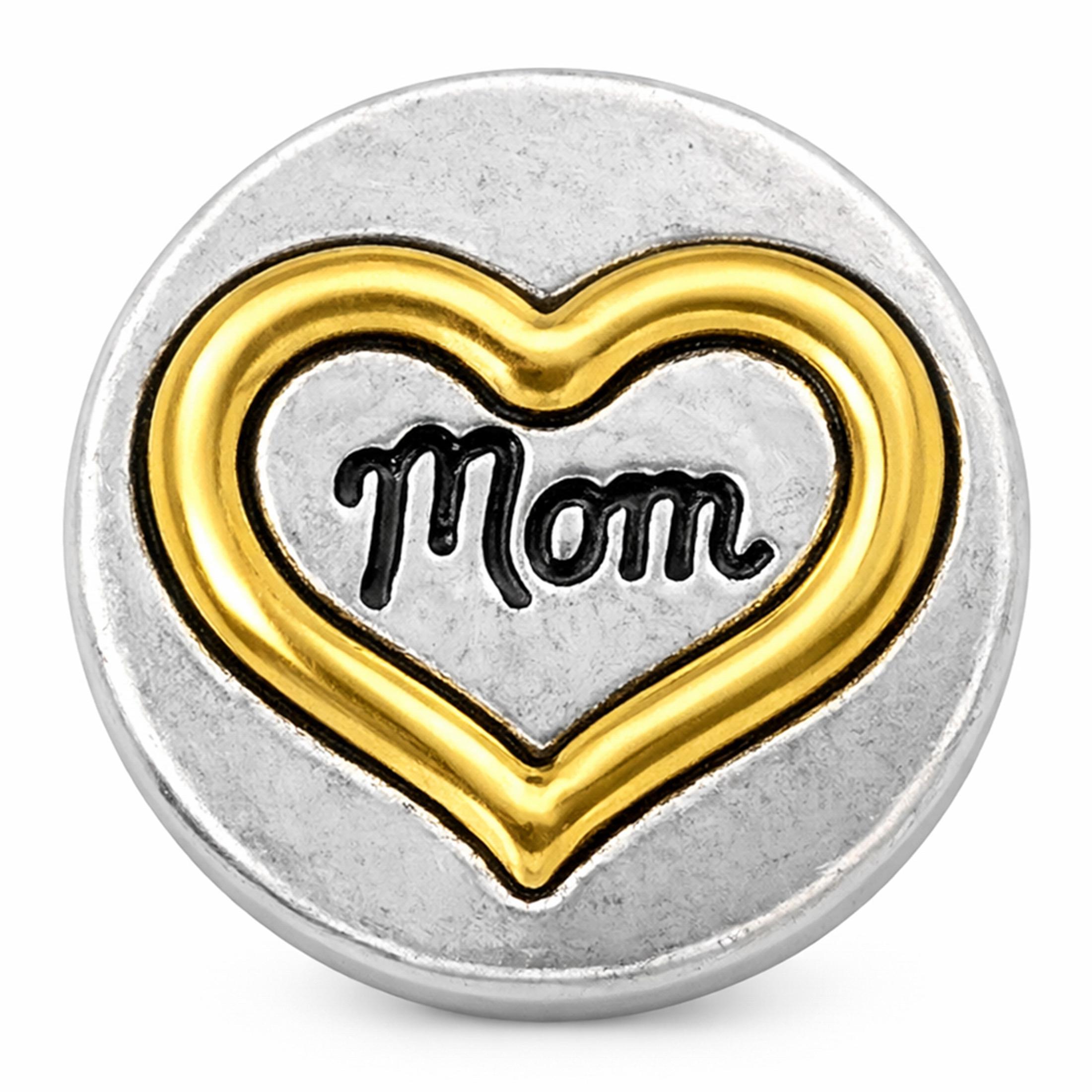 Mom Snap Jewelry Ginger Charm, Mother's Day 18MM Mama Button, for