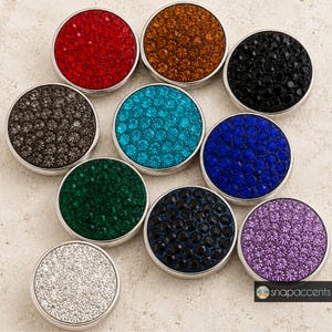 Snap Jewelry Candy Sugar Ginger Charm, Multicolor Silver 18MM Rhinestone Button for Bracelets Necklaces