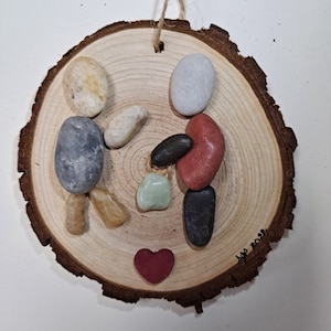 Friends pebble art ornament