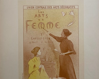 Vintage Maitres de L'Affiche-afdruk: dameskunsttentoonstelling, 1897