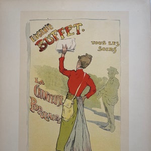 Vintage Poster Printed C. 1899 &quot;La Chanteuse Populaire&quot; Les Maitres De L&#39;Affiche Plate #151