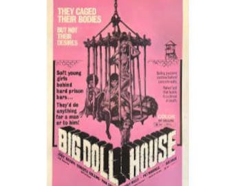 Big Doll House (1971) Original Movie Poster: Sexploitation Film, Linen Backed