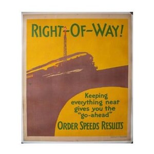 Derecho de paso de Henry Lee, Jr. - Póster original de productividad laboral de Mather de 1929 (con respaldo de lino)
