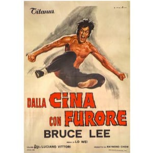 Fist of Fury (1973) (Bruce Lee) Original Italian 2 Fogli Movie Poster Linen Backed (Not a reproduction)