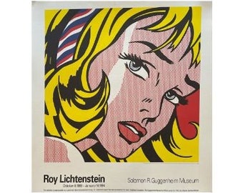 Roy Lichtenstein-Original Guggenheim Museum Exhibition Poster (1993-1994) A Condition Mounted on Archival Linen
