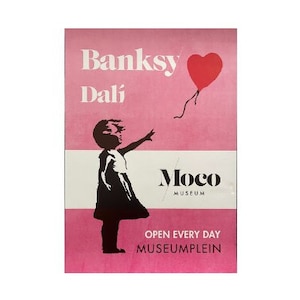 Cartel original de la exposición Banksy y Dalí en Moco 2016 (no es una reproducción)