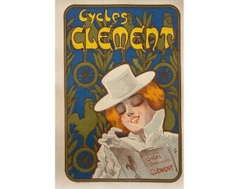 Cycles Clement: Antique French Stone Lithograph Poster, 1897