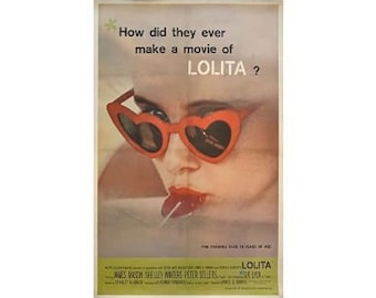 Lolita (1962) Original US One Sheet Movie Poster Linen Backed (Not a reproduction)