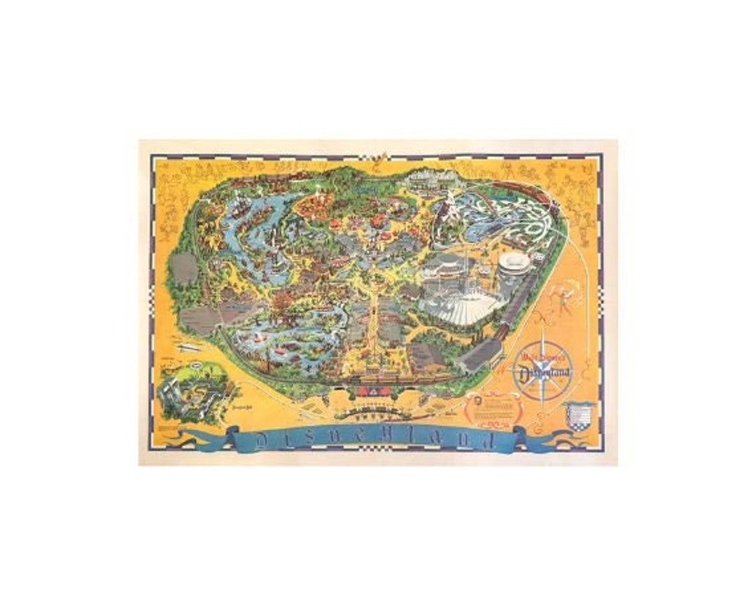 Disneyland ヴィンテージ マップ 112×75cm レトロポスター Vintage