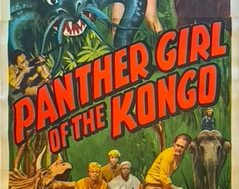 Panther Girl of the Congo (1955) Original Linen Backed Movie