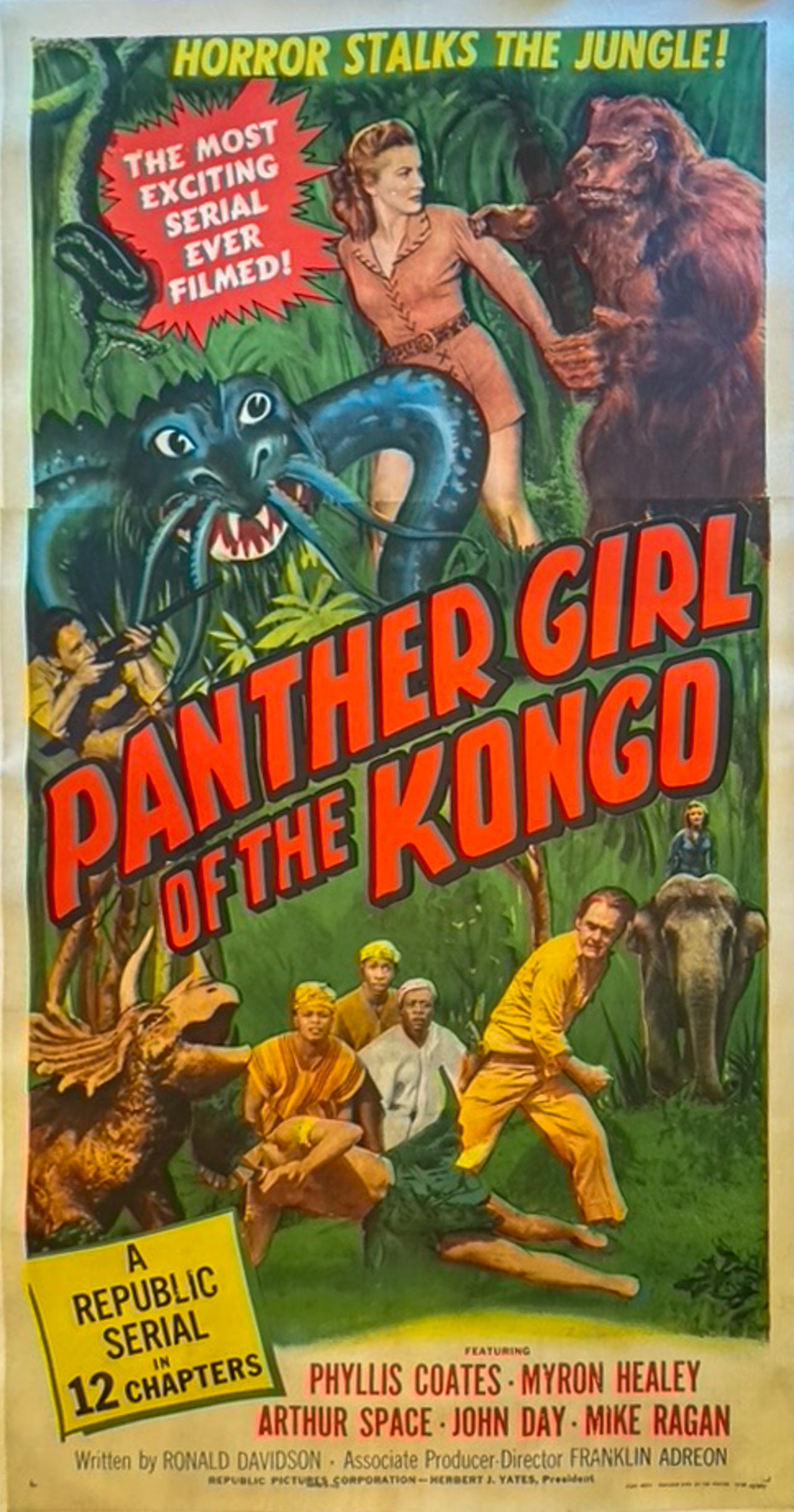Panther Girl of the Congo (1955) Original Linen Backed Movie