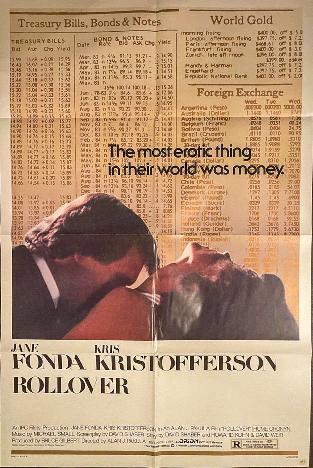 Rollover (1981) Starring Jane Fonda and Kris Kristofferson Original One