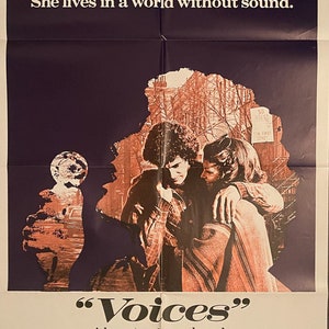 Voices (1979) starring Amy Irving, original one sheet movie poster (not a reproduction)