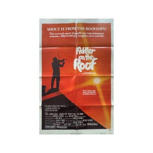 Fiddler on the Roof 1979 Release Original One Sheet Movie Poster (Not a reproduction)