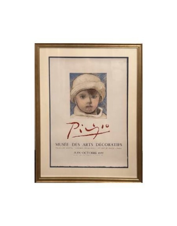 ヴィンテージ ピカソ展ポスター：パウロ・オー・ボネ・ブラン、額装
