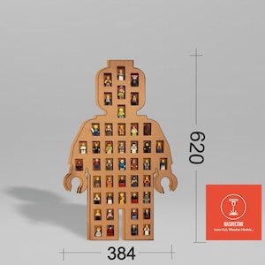 Laserskuren figurhylla dekorativ träleksakshylla modell 3 mm plan SVG-fil
