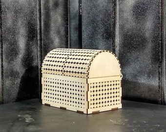 Lasercut Box Design Wooden Chest Model 3 mm Plan SVG DXF Files