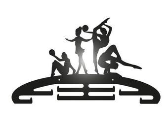 Gymnastics Medal Holder SVG, Sports Medal Rack Template, Laser Cut Files SVG DXF Cdr Pdf for Wood and Metal