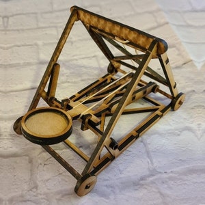 Lasercut Catapult 3D Juguete de madera decorativo para niños 3,5 mm Plan SVG DXF Archivos