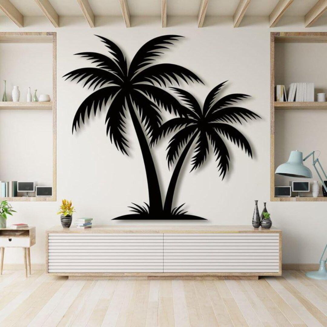 Palm Tree Wall Art Laser Cut File | Tropical Decor SVG DXF Cdr PDF
