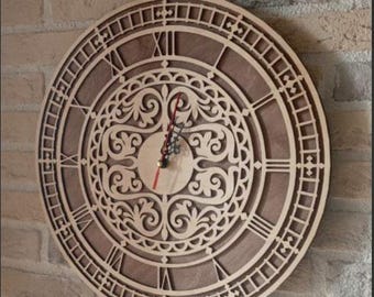 Aesthetic Wall Clock Laser Cut File | Wooden Clock Design SVG DXF Cdr PDF | Modern Wall Art for Wood