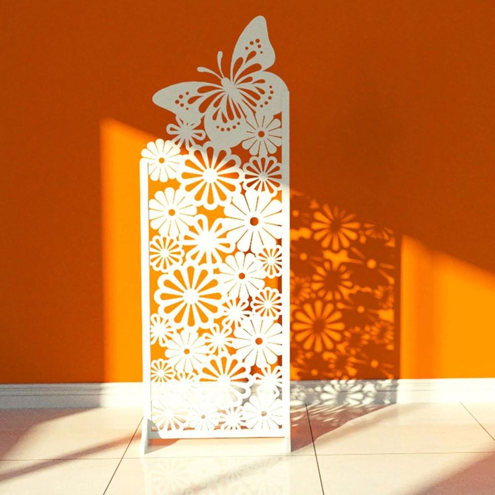 Pattern Separators Butterfly Pattern Room Separator SVG, Laser Cut Wall Divider Screen for ...