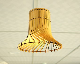 Lámpara de araña de madera cortada con láser Modelo Diseño decorativo 3D Plan de 3 mm Archivos SVG DXF
