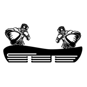 Medalla de boxeo con corte láser, caja para colgar medallas, soporte de medalla de madera de Metal, archivo SVG DXF