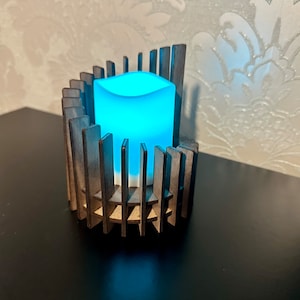 Lasercut Spiral Candle Holder Model Wooden Home Craft Design 4 mm Plan SVG DXF Files