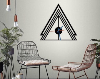 Lasercut Geometric Triangle Wooden Metal Wall Decoration Vector Art SVG DXF CDR Files