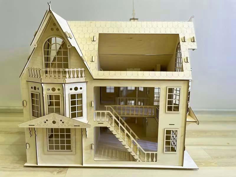 Castle Dollhouse Model | Laser Cut DIY Kit | 3 Mm SVG DXF Cdr Pdf Files ...