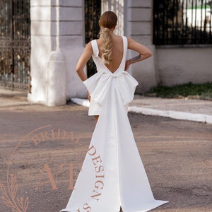 Sexy Party Backless Bow Decor O Neck Evening Dresses Sexy Party Backless Bow Decor O Neck Evening Dresses