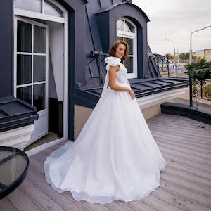 Wedding dress, Bridal gowns, Elegant, A-line Silhouette, Light ivory, Stilish, Modern design