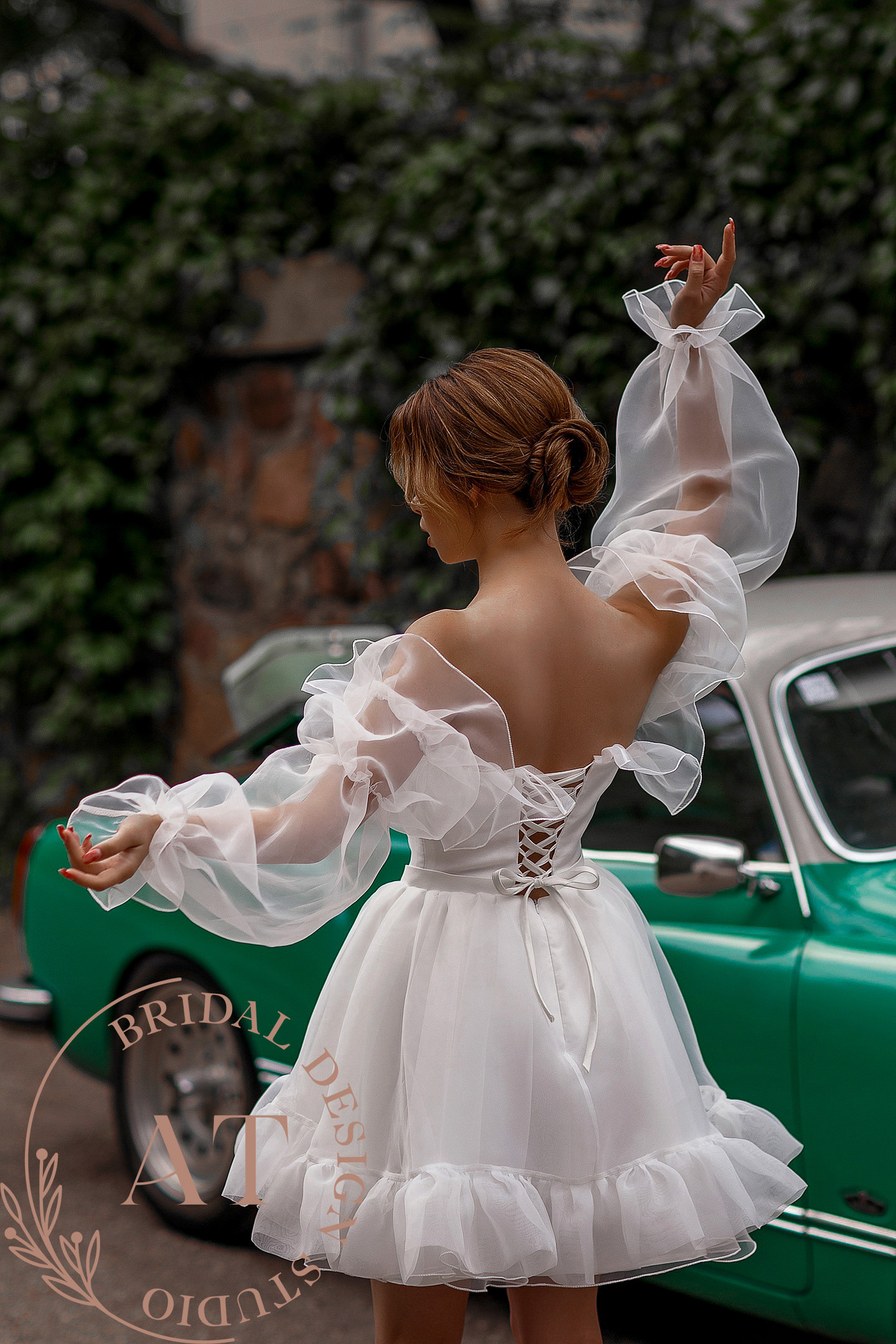 Short Wedding Dress Sexy Mini Bridal Gowns Romantic Long