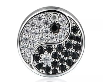 Charm stile Yin-Yang Pandora • Regalo per Lei • Zirconia Cubica