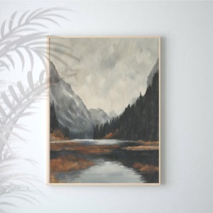 Berg Aquarell abstrakte druckbare herunterladbare digitale Kunst