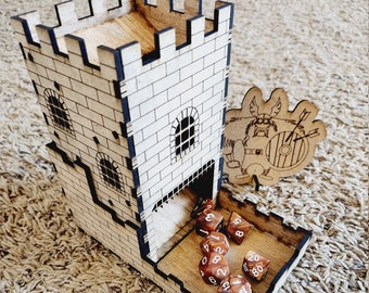 Castle Dice Tower: Intricate Design for D&D and Tabletop Games