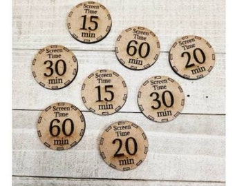 Kids Screen Time Reward Tokens: Chore Coins