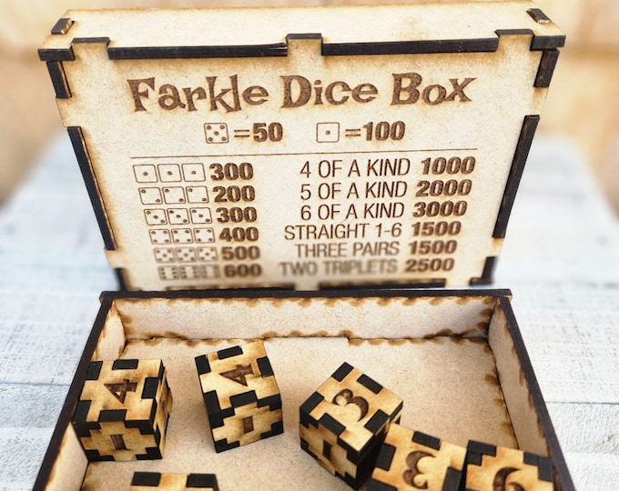Fun dice game/ Family Board Game/ Game ideas / Small portable games/ Farkl e Inspired Board game